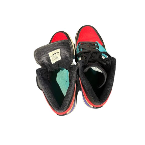 Air Jordan Retro 1 Mid Multicolor Red Black White Green Rare Sneakers main image 5